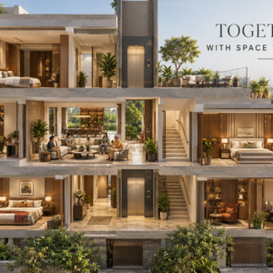 Privacy planning in a luxury Indian home using layered zoning, controlled sightlines, landscape buffers and refined glazing.